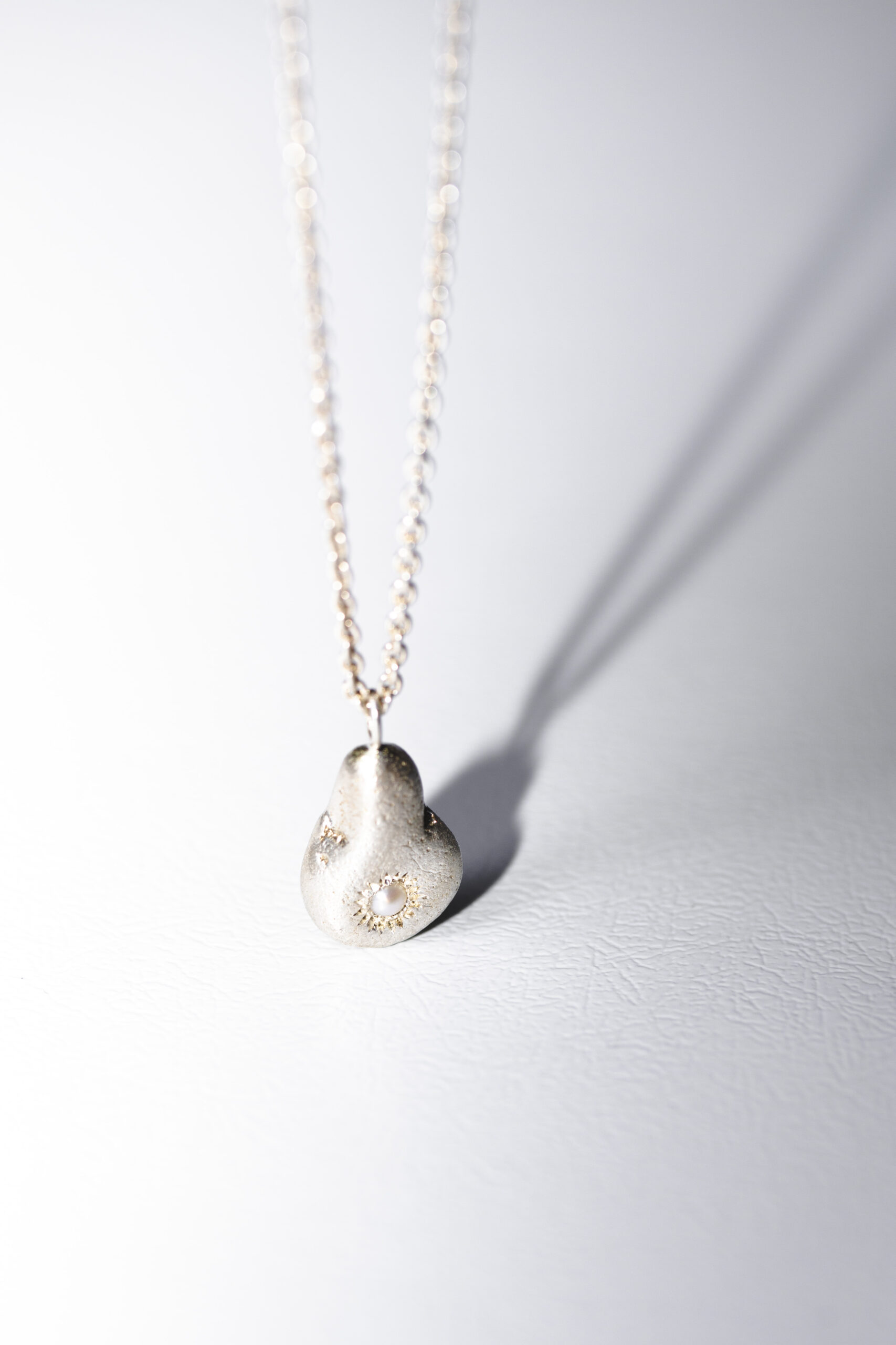 שרשרת אורורה | כסף/פנינה